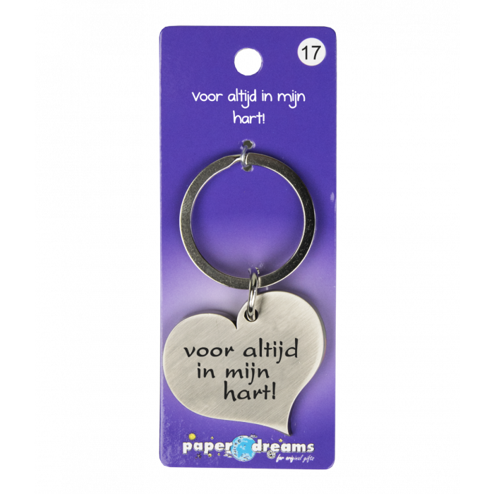 Hartje met tekst: Voor altijd in mijn hart