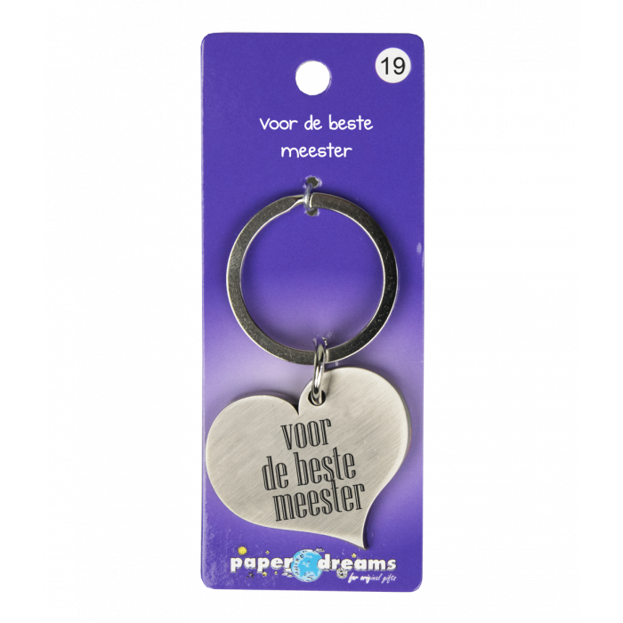 Hartje met tekst: Voor de beste meester