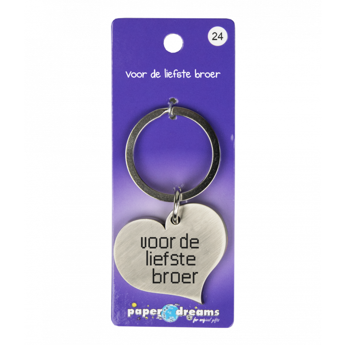 Hartje met tekst: Voor de liefste broer