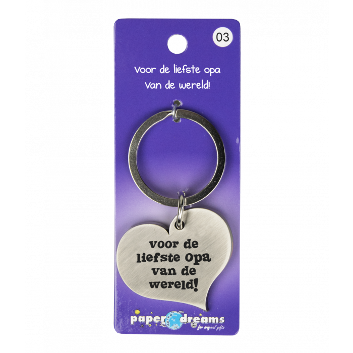 Hartje met tekst: Voor de liefste opa