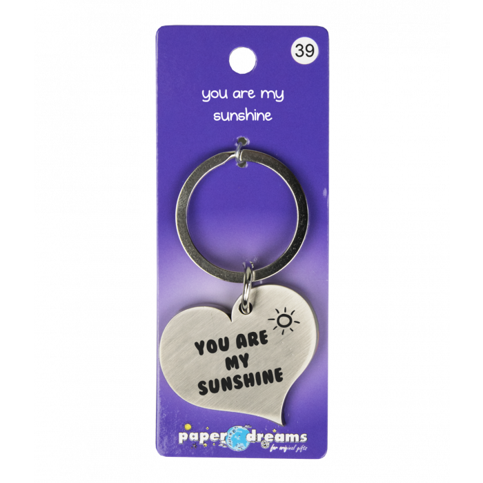Hartje met tekst: You are my sunshine