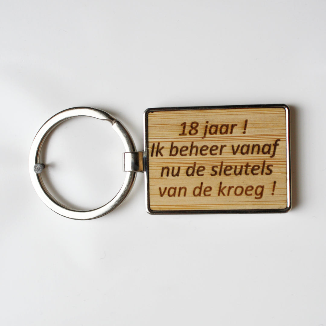 sleutelhanger - ik beheer vanaf nu de sleutels van de kroeg