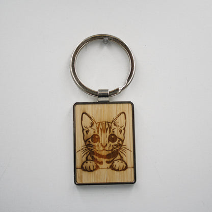 bengaalse kat sleutelhanger