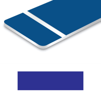 Kunststof naamplaat met huisnummer - 100 x 20 mm - dikte 1,6mm