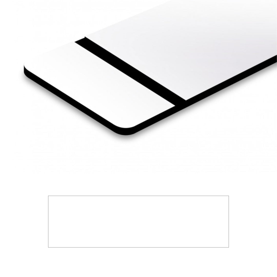 Kunststof naamplaat met huisnummer - 100 x 20 mm - dikte 1,6mm