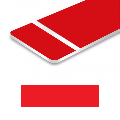 Kunststof naamplaat met huisnummer - 100 x 20 mm - dikte 1,6mm