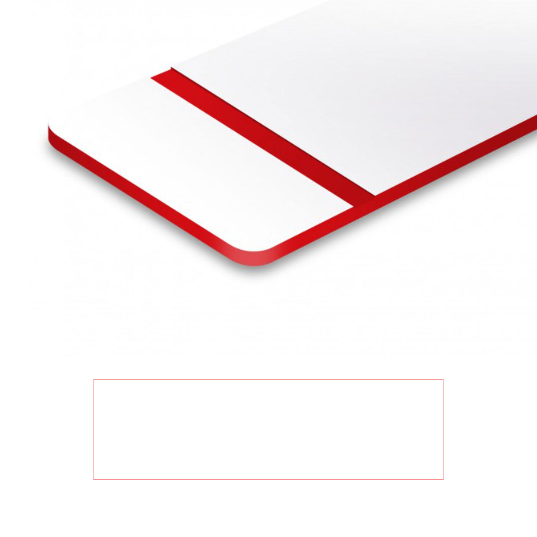 Kunststof naamplaat met huisnummer - 100 x 20 mm - dikte 1,6mm