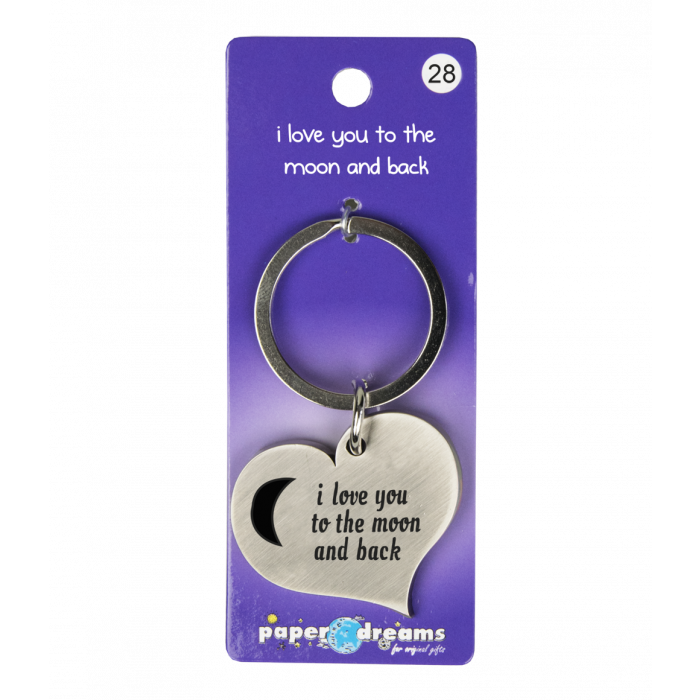 sleutelhanger - i love you to  the moon