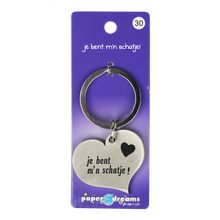 Hartje met tekst: Je bent m'n schatje