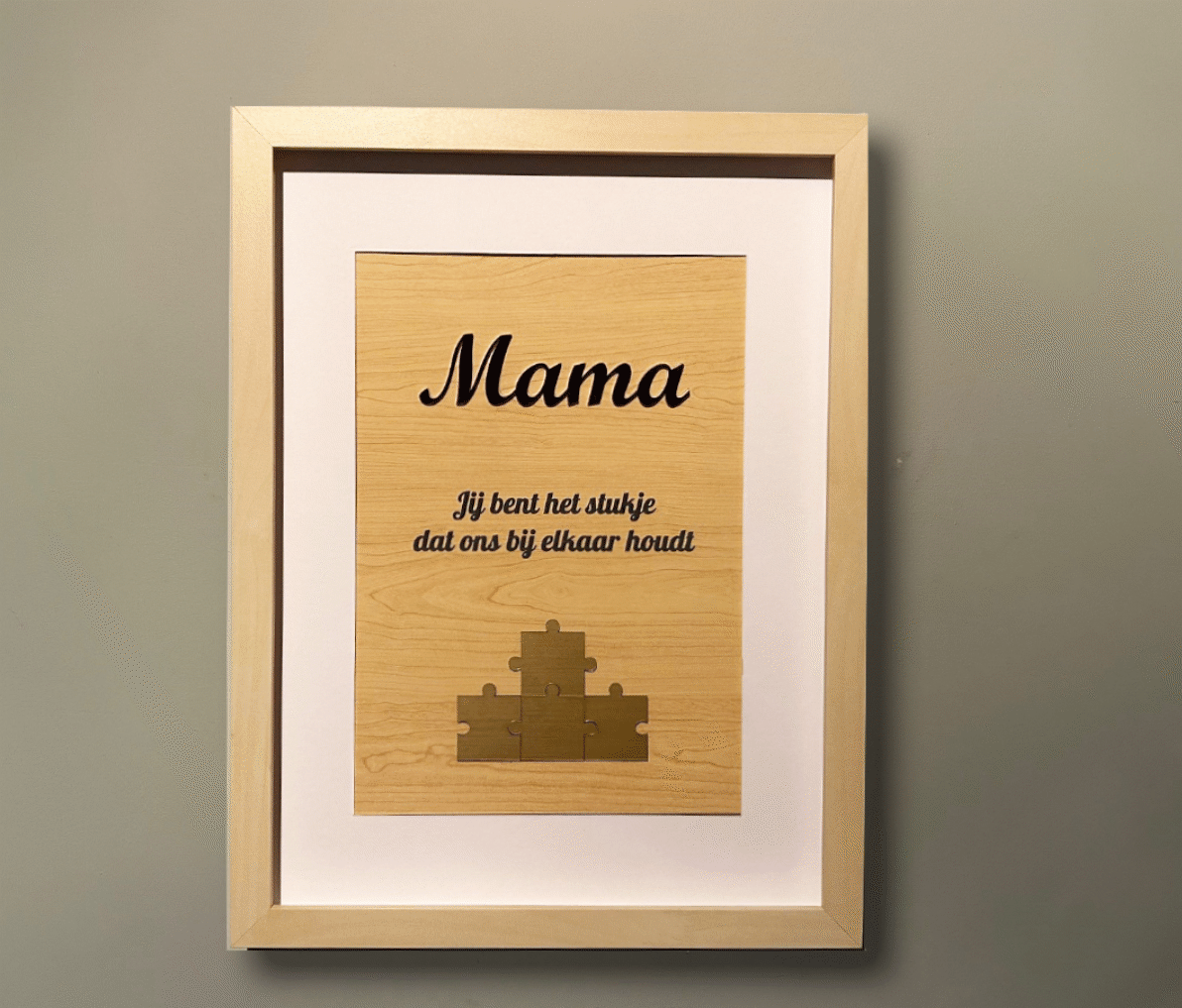 Fotokader - mama, jij bent het stukje dat ons bij elkaar houdt