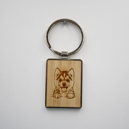 siberische huskey sleutelhanger