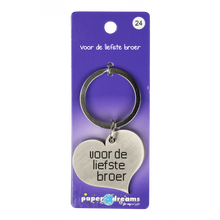 Hartje met tekst: Voor de liefste broer