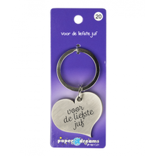 Hartje met tekst: Voor de beste juf