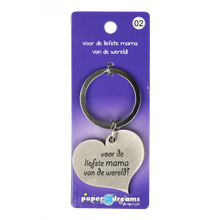 Hartje met tekst: Voor de liefste mama