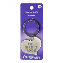 Hartje met tekst: Voor de liefste moeder