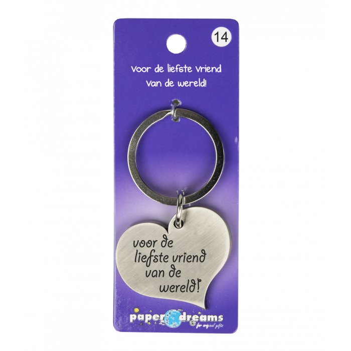 Hartje met tekst: Voor de liefste vriend