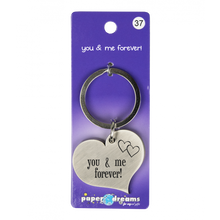 Hartje met tekst: You and me forever